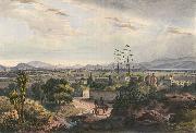 unknow artist Mexico, visto desde el Arsobisbado de Tacubaya. Mexico City seen from Tacubaya. Hand-colored lithograph highlighted with gum arabic oil painting picture wholesale